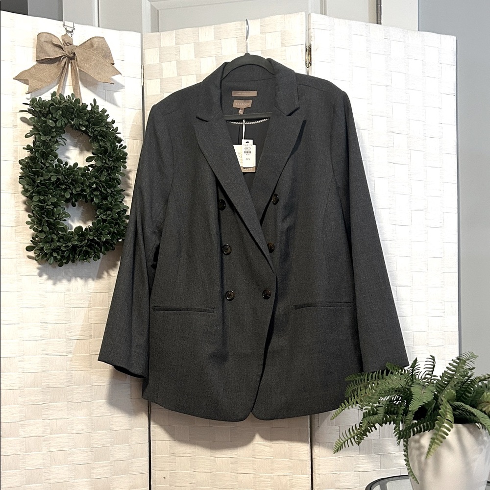 NEW Talbots Italian Wool Double-Breasted Suit Coat 20W